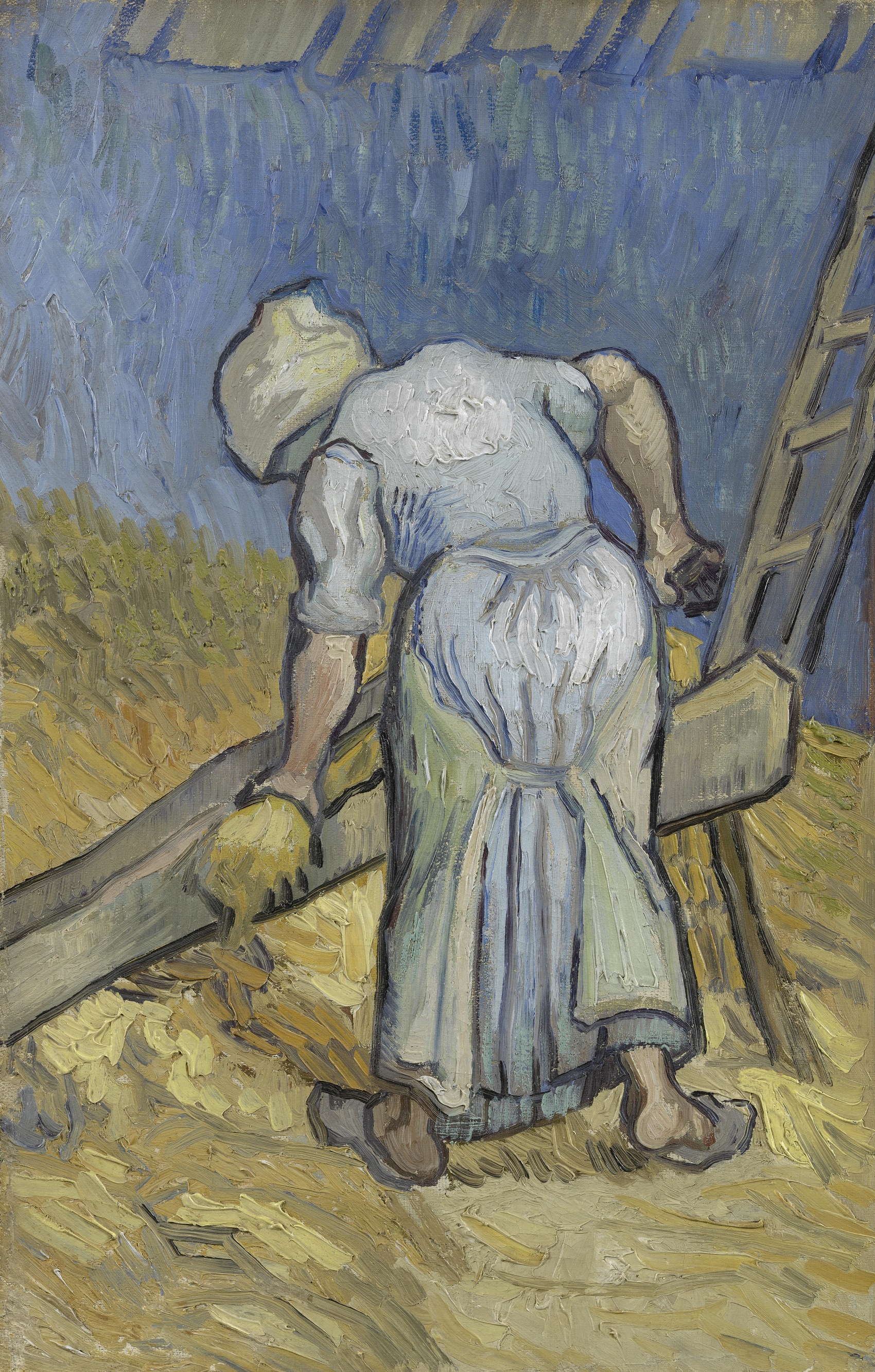 Peasant Woman Cutting Straw, after Millet 1889